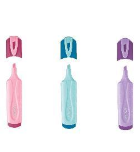 MAPED EVIDENZIATORE PASTEL GLITTER PUNTA A SCALPELLO COLORI ASSORTITI CONF 2 Pz.